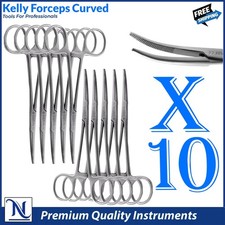 Kelly Hemostat Forceps Curved 5.5" Locking Clamp Surgical Dental German Gr