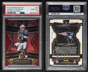 2019 Select Concourse Maroon Prizm /149 Jarrett Stidham PSA 10 GEM MT Rookie RC