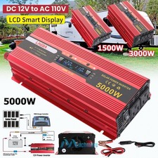 5000W Peak 3000W 1500W Power Inverter 12V to 110V Car Converter LCD USB for RV