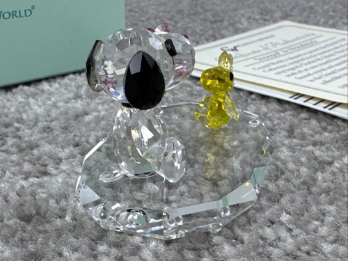 Peanuts Crystal World Crystal Figure Snoopy Woodstock PS003 RARA NUOVA CON SCATOLA 754/2750 - Foto 6 di 7