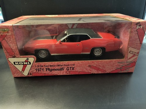Ammortizzatori Plymouth GTX Koni 1971 1/18 Ertl American Muscle pressofusi scatola rossa Hobby Ed - Foto 1 di 7