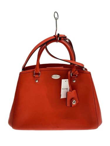 COACH Shoulder Bag Leather RED Plain F1548