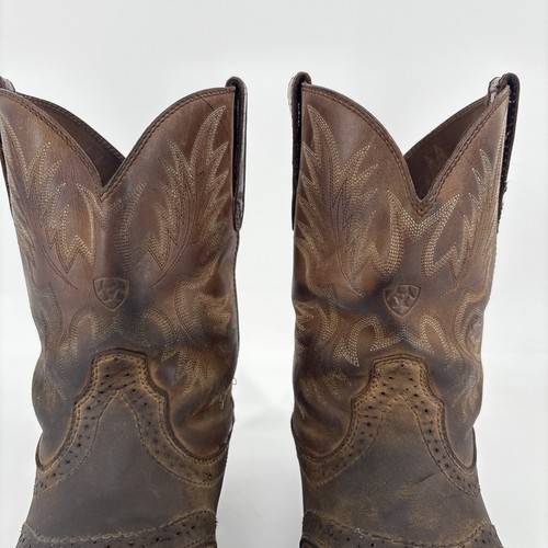 Medium length Ariat Sierra Men's Boot, Size 10EE - Aged Wide Square Toe. - Picture 3 of 14