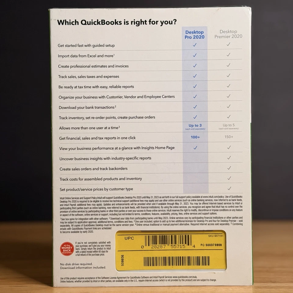 NEW Quickbooks 2020 Desktop Pro Windows US Retail Accounting - SEALED - Image 4 of 4