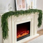 2Pcs 6FT Norfolk Pine Garlands Realistic, Real Touch Winter Xmas Garland, Chr...