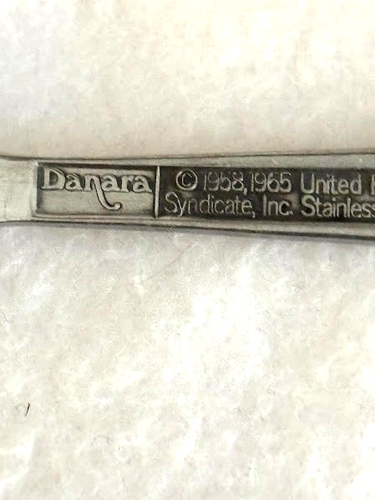 Vtg Danara Peanuts Snoopy Woodstock Stainless Steel Childs Fork 1958 1965 Korea - Bild 6 von 6