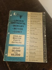 Vintage Original 1960-64 Lincoln Mercury Meteor Comet Master Parts Catalog