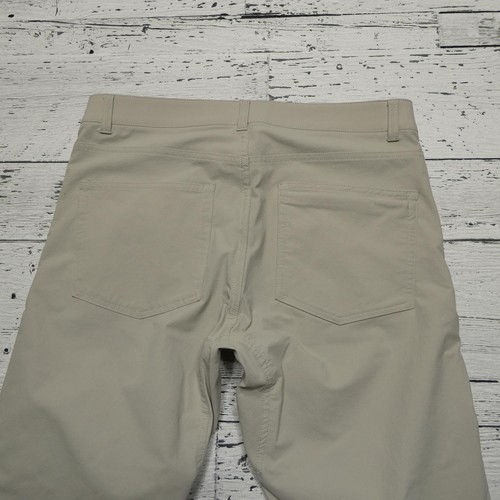 Western Rise Pants Mens 32x32/34 Beige Khaki Performance Travel Nylon Stretch - Picture 7 of 7