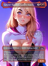 MTG - Ghost-Spider, Gwen Stacy - Fanart Borderless Style - EDH / Playtest