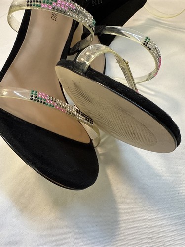 Call It Spring Black Suede Heels Women’s Strappy Style Size 9 - Picture 9 of 15