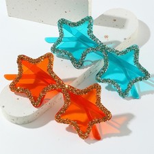 Stylish Glittering Sunglasses for Girls Boys Photo Props Decorative Star