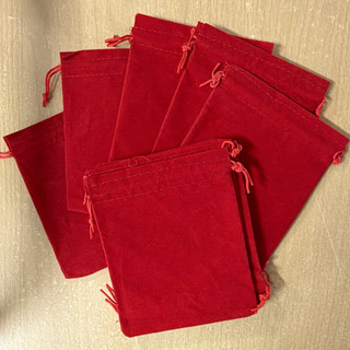 10 Rote Samt Schmuckbeutel mit zuhabend 12x10cm 92380