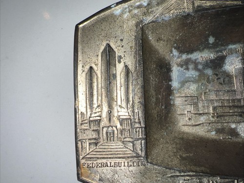 1933 WELTAUSSTELLUNG Chicago 6,5" kleines Tablett hergestellt in Japan 34a29 N. Shure Importeure - Bild 2 von 6