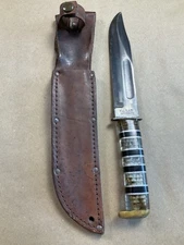 KA-BAR USMC COMBAT FIGHTING KNIFE W/ Custom Handle 