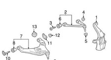 Right Front UPPER CONTROL ARM 94772427 2015-2022 CHEVROLET COLORADO