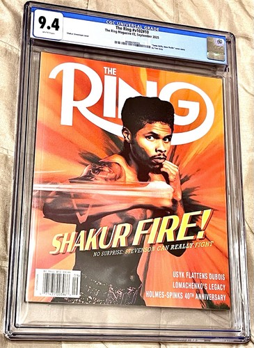 Ring Boxing Magazine September 2025 SHAKUR STEVENSON CGC 9.4