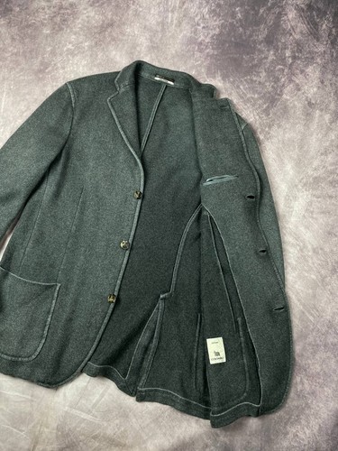 LANFICIO COLOMBO Urban Cashemere Silk Grey Blazer Jacket Mens 50 Made in Italy - Picture 4 of 11