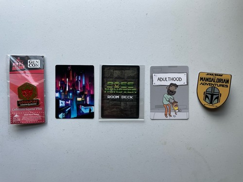 GenCon 2025 Promo Card / Pin - Boss Monster, Cyberpunk, Star Wars, D&D Horrified - Picture 2 of 2