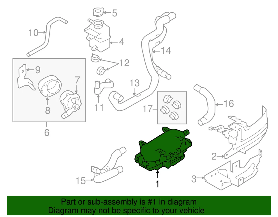 Genuine Nissan 2011-2012 Leaf PTC Heater Element B7143-00Q0K - Image 4 of 4