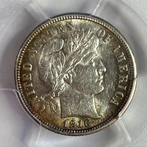 1916 10C Barber Dime PCGS AU58 - Picture 3 of 4
