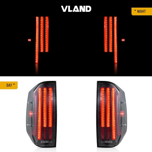 VLAND Full LED Tail Lights For 2014-2021 Toyota Tundra Rear Lamps w/Sequential - Picture 3 of 16
