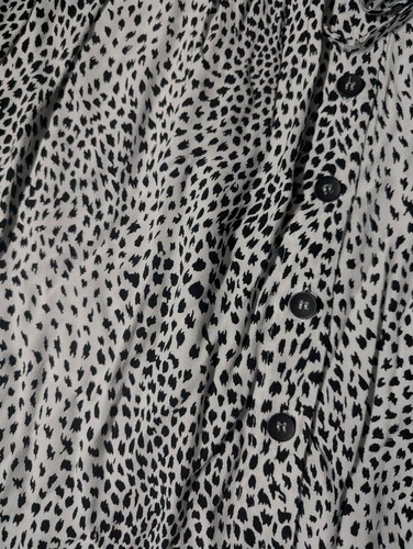 Topshop Womens Black & White Speckled Button Down Dress w/ Waist Tie Size 6 Cute - Picture 11 of 18