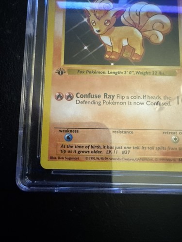 VULPIX 68 1999 Pokemon Base Set 1ST Edition CGC 7.5 - Picture 7 of 16
