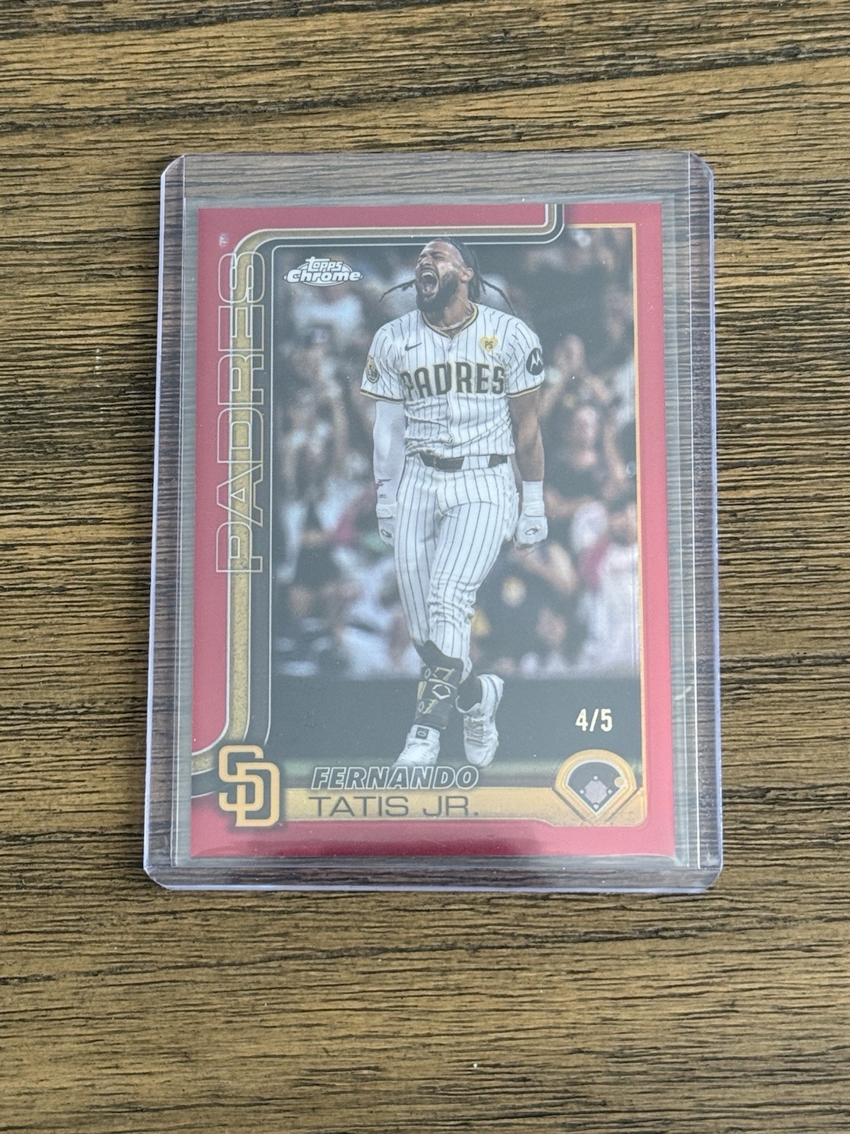 2025 Topps Chrome Fernando Tatis Jr True Red Refractor /5 Padres #159