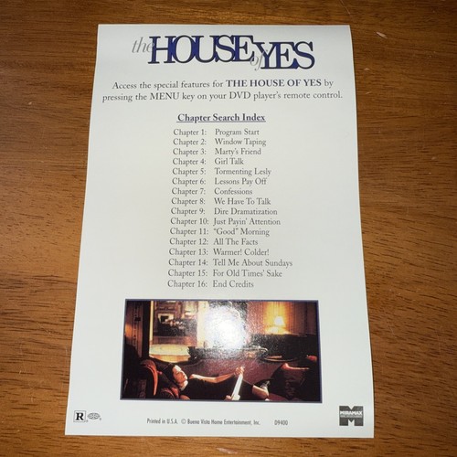 The House of Yes DVD, widescreen, miramax classics - Imagen 6 de 7