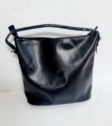 Auténtico Raro Hermoso Longchamp Charol Negro Hobo Bolso de Mano Cartera - Imagen 2 de 14