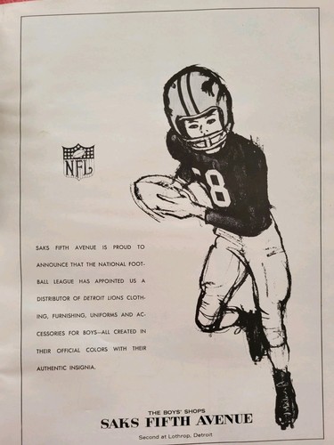 Baltimore Colts 25 at Detroit Lions 21 October 20th, 1963 Program UNITAS - Picture 5 of 9