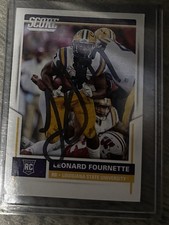 SCORE 2017 Leonard Fournette Rookie Autographed Card #347 LSU Tigers Football. rookie card picture