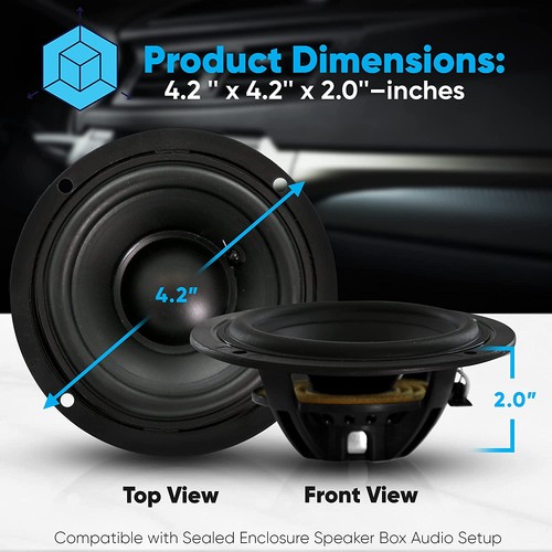 Pyle PLMG35 3.5" Single Voice Coil Car Subwoofer - Picture 3 of 7