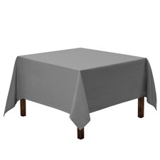 Square Tablecloth - 52 x 52 Inch Charcoal Table Cloth for Small Square or Rou...