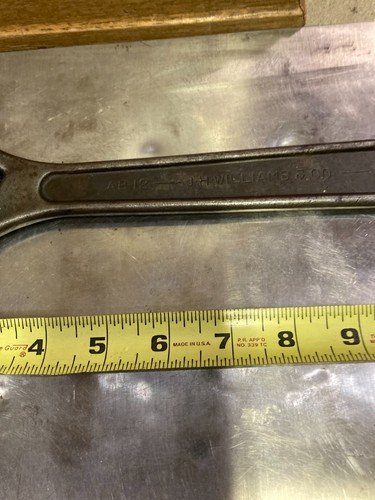 Vintage J.H. Williams & CO Chiave regolabile super regolabile 12" AB-12 MADE USA - Foto 3 di 23
