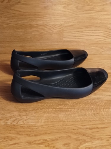 Crocs Ballet Flats Shoes Black Sloan Slip On Casual Women's Size 10 - Picture 5 of 9