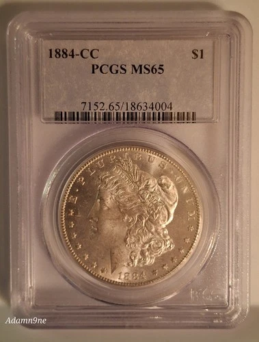 1884-CC Morgan Silver Dollar PCGS MS 65