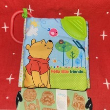 2011 Disney Winnie the Pooh soft baby activity book with ring