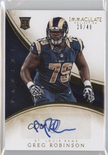 2014 Panini Immaculate Rookie Auto 26/49 Greg Robinson #142 Auto 2u3