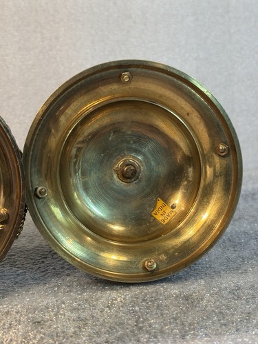2 Solid Brass Anchor 7" Candlesticks Rope Chain Nautical - Picture 14 of 16