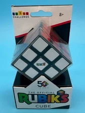 THE OFFICIAL RUBIKS CUBE PUZZLE BRAIN TEASER 50th ANNIVERSARY (New sealed  Box)