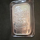 1 oz .999 Fine Silver Bar Merry Christmas Santa 2003 Bullion Collectible