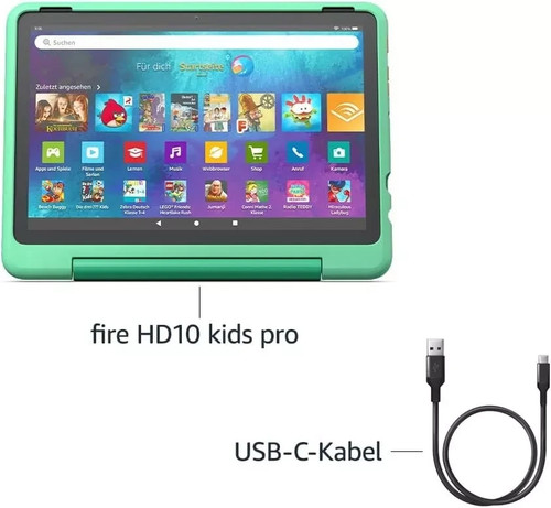 Amazon Fire HD 10 Kids Pro Tablet 2023 | 13. Gen. | 32GB Mintgrün - Afbeelding 2 van 5