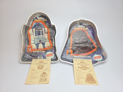 Darth Vader & R2-D2 Wilton tortiere Star Wars stampo da forno 1980 - Foto 2 di 2