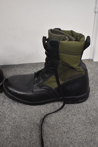 German Army Jungle Boots by Baltes – Leather & Canvas – Black/Green – UK Size 7 - Picture 5 of 24