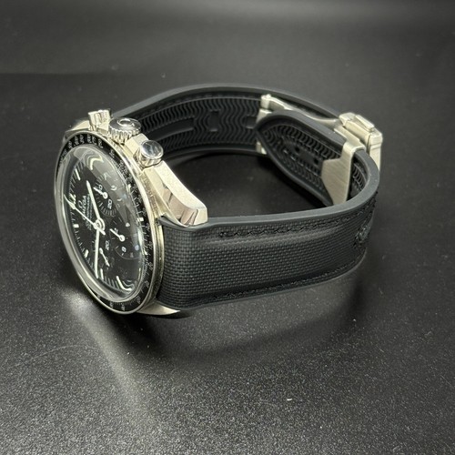 Sailcloth Rubber Curved End Watch Strap Band For Omega Speedmaster Moonwatch - Picture 2 of 22
