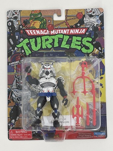 2025 Playmates TMNT Teenage Mutant Ninja Turtles Retro CHROME DOME Ristampa S1 - Foto 2 di 3