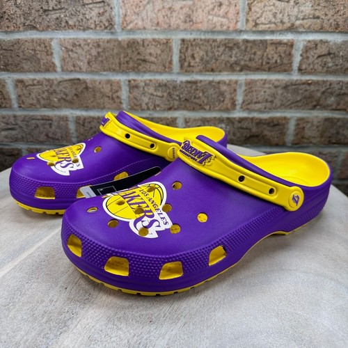 Zuecos clásicos Crocs NBA Los Angeles Lakers púrpura baloncesto Lebron M 10 W 12 - Imagen 5 de 14