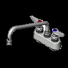 T&S Brass B-1102 3-1/2" Deck Mount Workboard Faucet w/ 10" Swing Spout