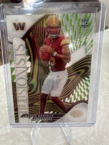 2024 Panini Illusions Football Jayden Daniels RC - Clear Green Illusionists #3